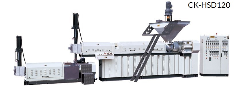 Double Section Recycling Pelletizing Extruder